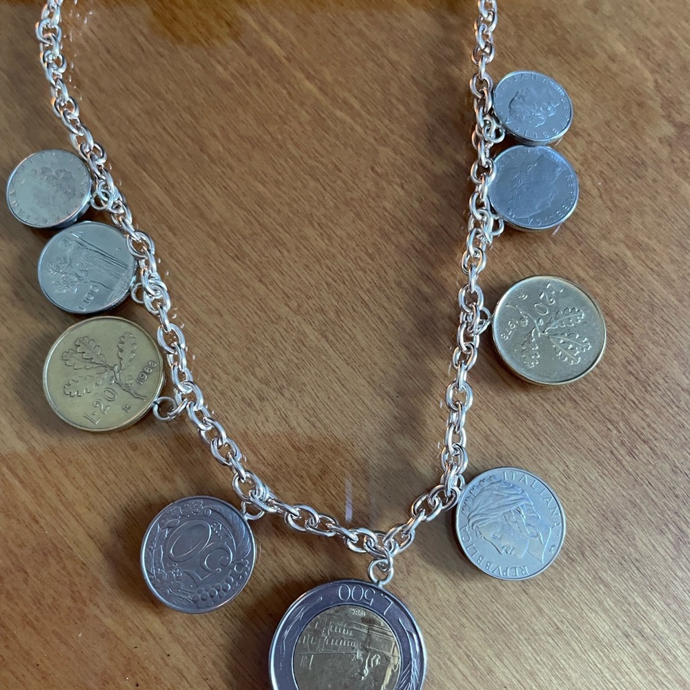 Italian Lira Coin Necklace